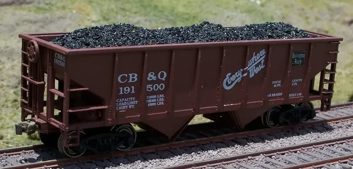 F&N Hobbies 81700 HO Scale Coal Load for Walther’s 36′ 2 Bay Hopper Car (2 Pack)