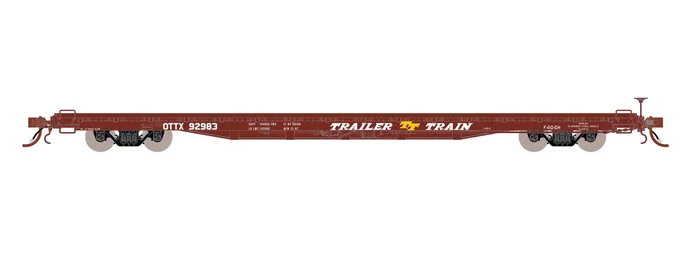 Fox Valley Models 15063 HO Scale 60′ P-S F60GH Flatcar Trailer Train OTTX 93641