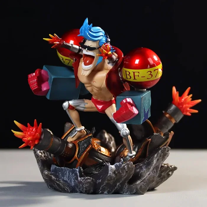 Franky Action تمثال-12.5 سم مع قنابل BF-37 وقاذفات الصواريخ ، إصدار محدود-One Piece Collectible