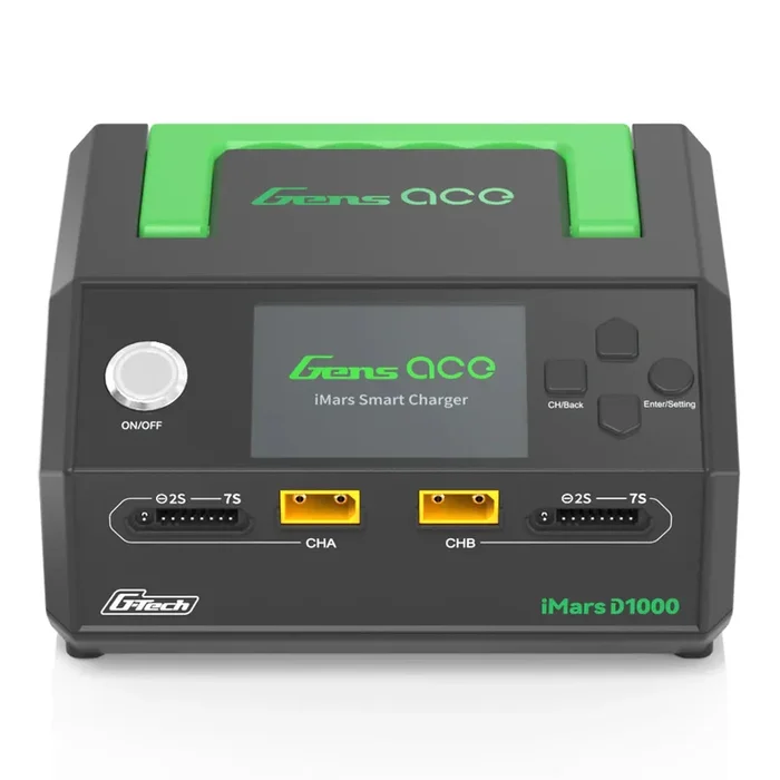 Gens ace iMars D1000 AC 1000W G-Tech Dual Channel Smart Charger US Version