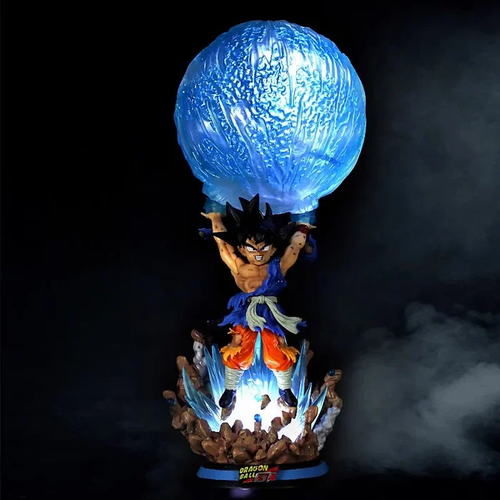 Goku Collectible Figure – Dragon Ball Z Kamehameha รูปปั้น, 46 ซม., แอ็คชั่นพรีเมี่ยม
