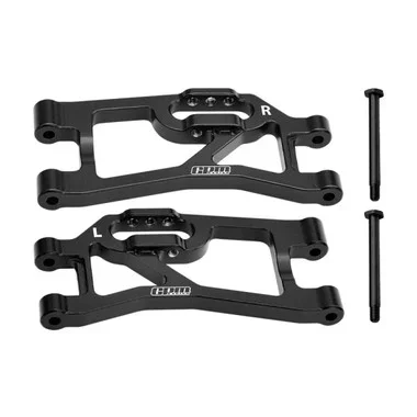 GPM Aluminum 7075 Alloy Rear Lower Suspension Arms Black for 1/16 Mini Maxx