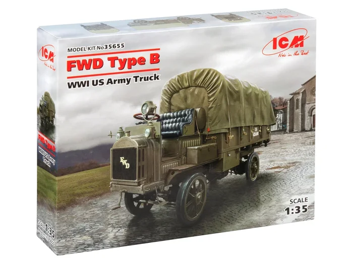 ICM Models 35655 1/35 WWI U.S. FWD Type B Army Truck Model Kit