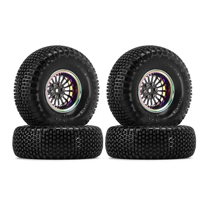 INJORA 1.3″ ModuWheel Beadlock Wheels With XHX Pin Tires For 1/18 1/24 RC Crawler