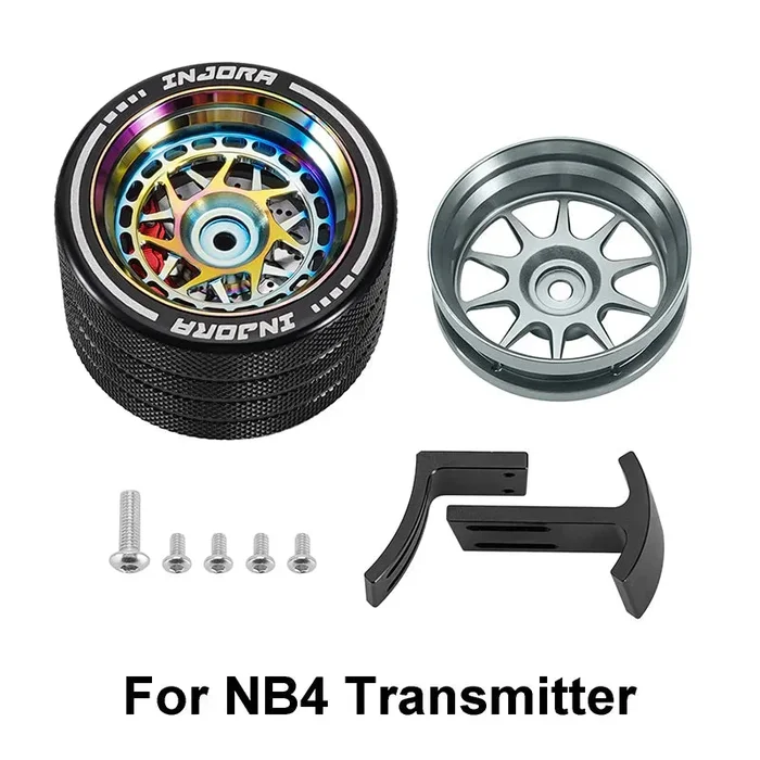 INJORA One-Handed Control Steering Wheel For NB4/NB4+ Transmitter