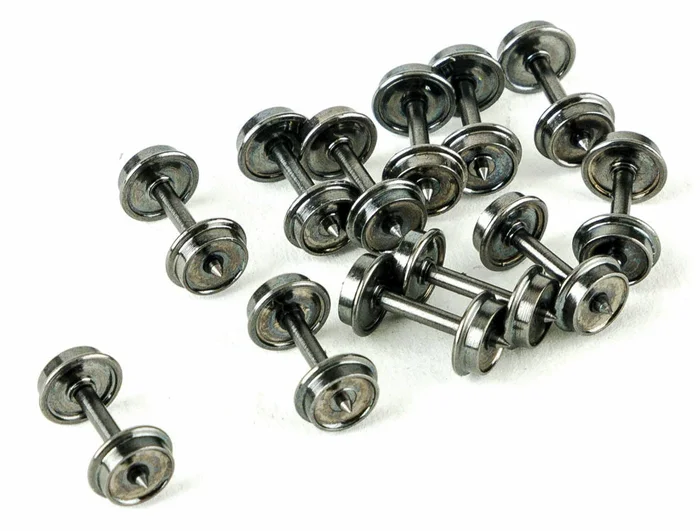 Intermountain 60072 N All Brass Insulated 33″ Metal Wheel Sets for Micro-Trains 12 Pack