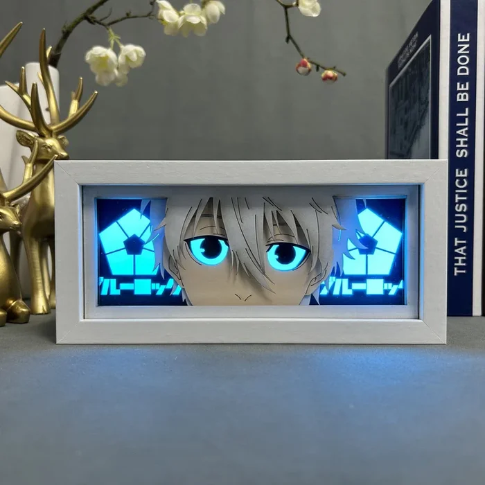 Isagi Yoichi Anime Light Box – شاشة LED الأزرق قفل
