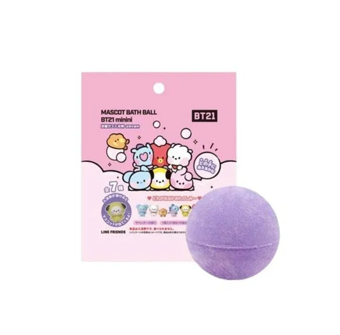 Japanese BT21 Mini Mascot Bath Ball Blind Box-Lavender Flavor