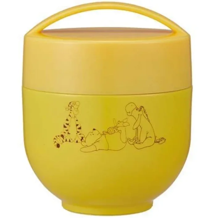Japanese skater Winnie the Pooh insulated lunch box-yellow