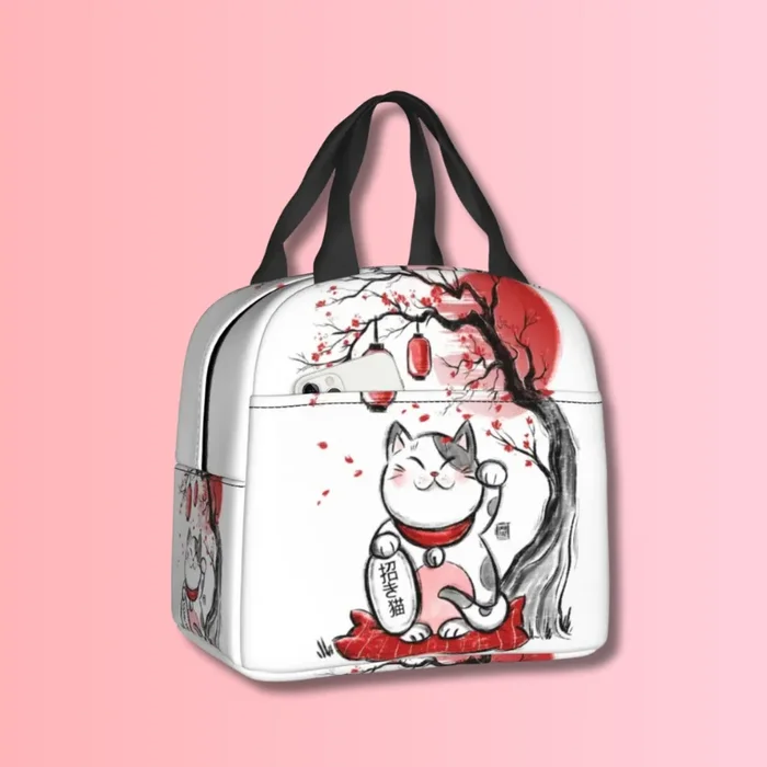 Kawaii Maneki Neko Lunch Bag