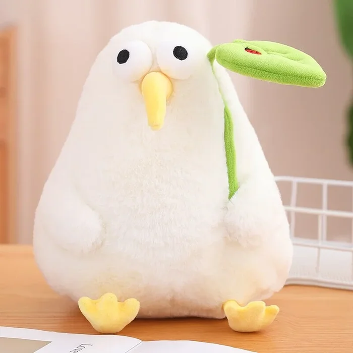 Kawaii White Kiwi Bird Plushie