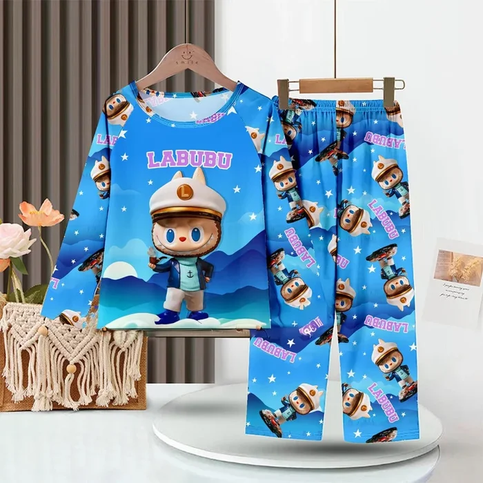 LABUBU Baby Pajama Set – Soft Milk Silk Kids Sleepwear