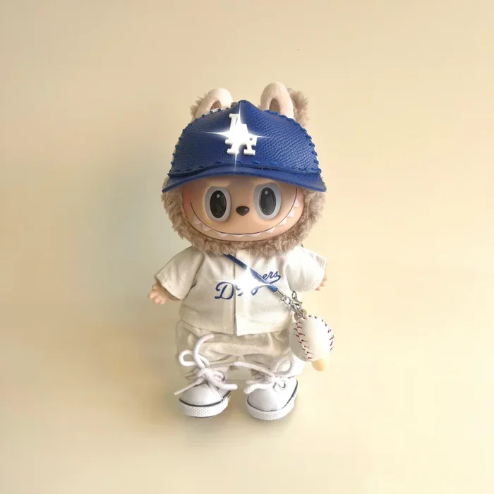 Labubu ベースボール アウトフィットセット – ブルー&ホワイト スポーツエディション