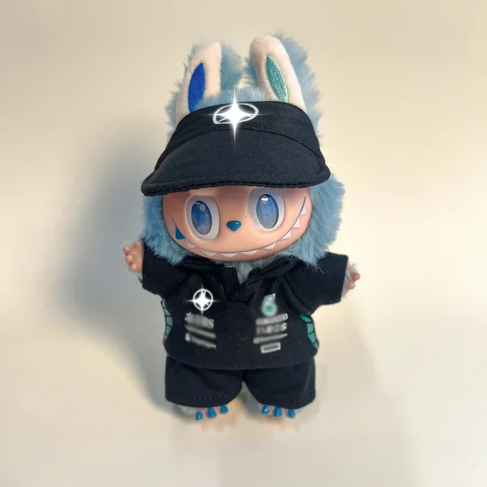 Labubu Racing Outfit – Midnight Silver Edition