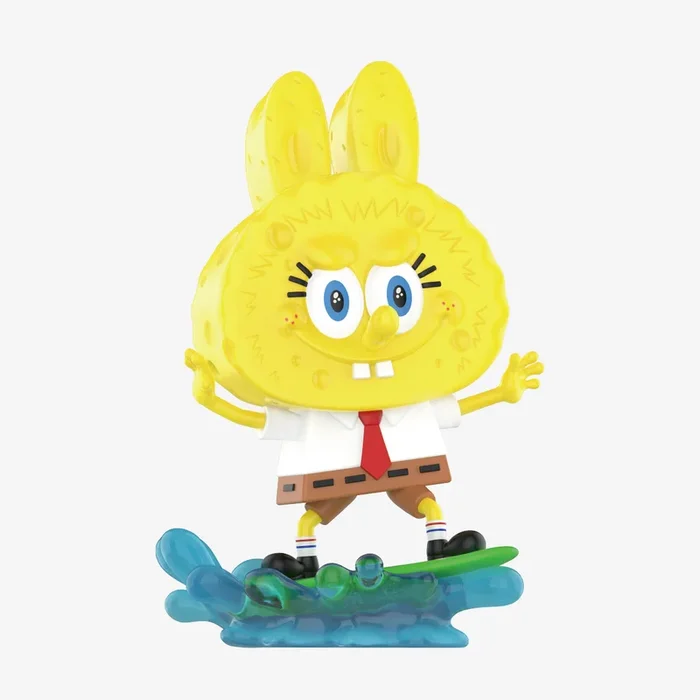 Labubu × SpongeBob “Surfing” Figurine – Exclusive Ocean Adventure Edition
