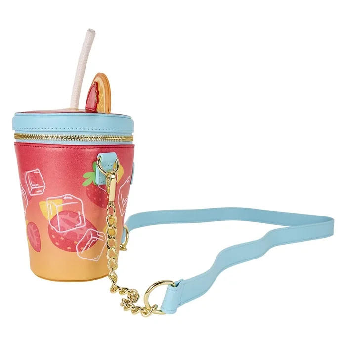 Loungefly – Tropical Drink Crossbody Bag With Vibrant Palm Frond And Sunset Hibiscus Motif