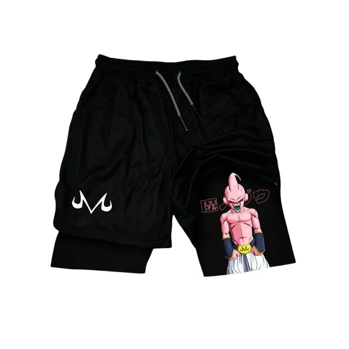 Majin Buu Dragon Ball Gym Shorts – شورتات تجريب أنيمي للرجال والنساء | ملابس الرموز الماجين للياقة البدنية