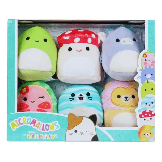 Micromallows by Squishmallow 2.5 Inch Plush – Danny, Dane, Malcolm, Lena, Leonard, and Noah