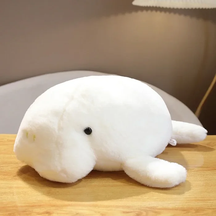 Milo the Fluffy White Manatee Plush
