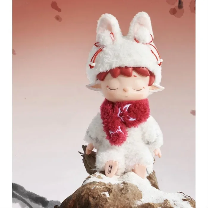 MIMI Leisurely Elf Series Vinyl Plush Pendant Secret Spirit Beast White Fox(1/108)