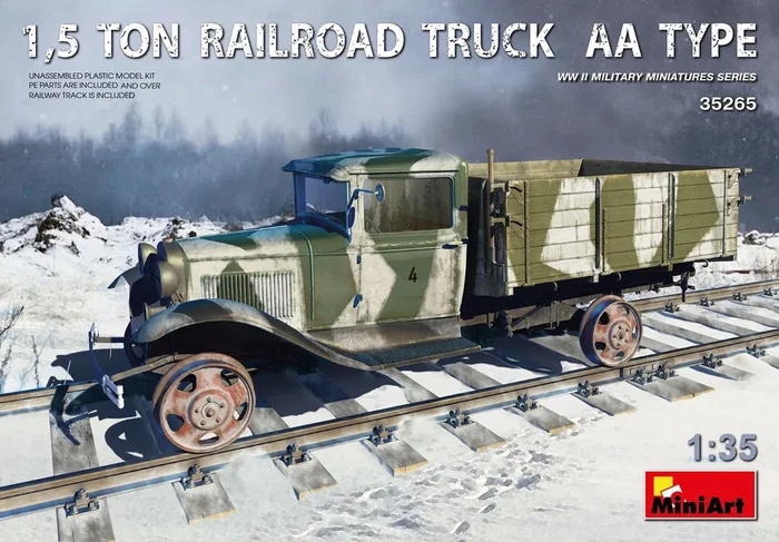 MiniArt 35265 1/35 German 1.5 Ton AA Type Stake Bed Railroad Truck