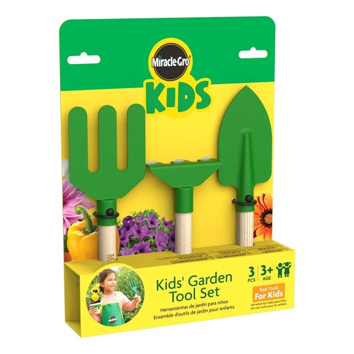 Miracle Gro Kids 3 Piece Hand Garden Toolset Toy Playset