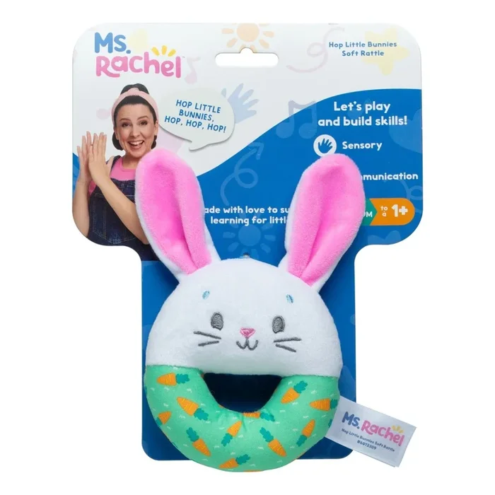 Miss Rachel Hop Little Bunnies Soft Rattle