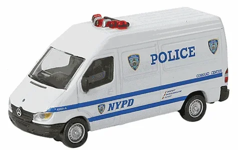 Model Power 19410 HO Scale Mercedes-Benz Sprinter NYPD Police Van – NOS