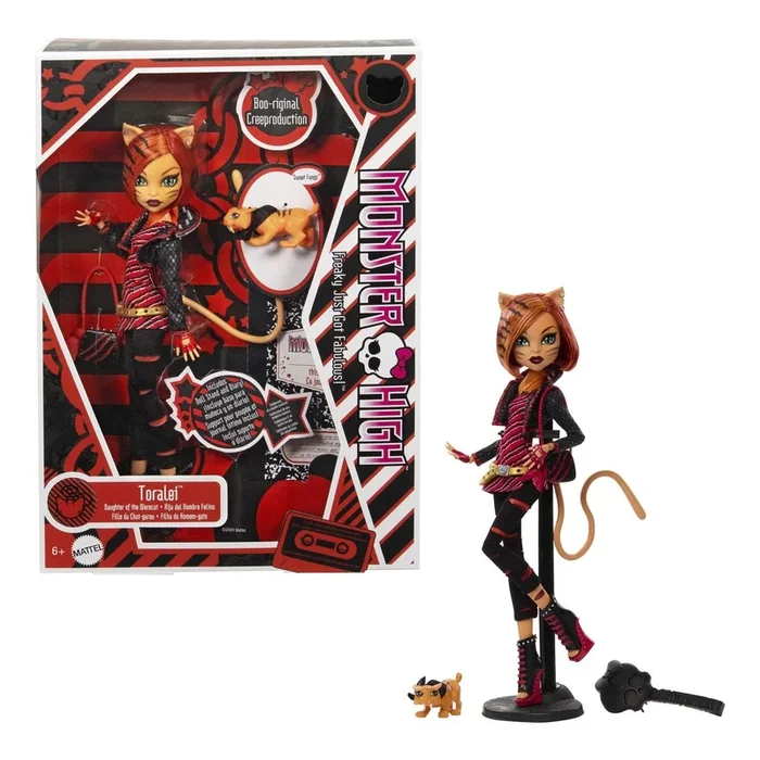 Monster High Repro Toralei Doll Collectible G1 Character with Diary and Pet