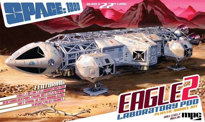 MPC 923 1/48 Space:1999 Eagle II with Lap Pod Model Skill Level 2 Model Kit