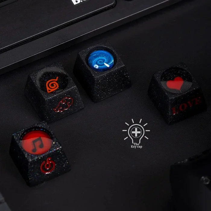 Naruto Elements Keycap Set – Holde oculto, Akatsuki, amor y más | Capas de teclas de teclado mecánico personalizado