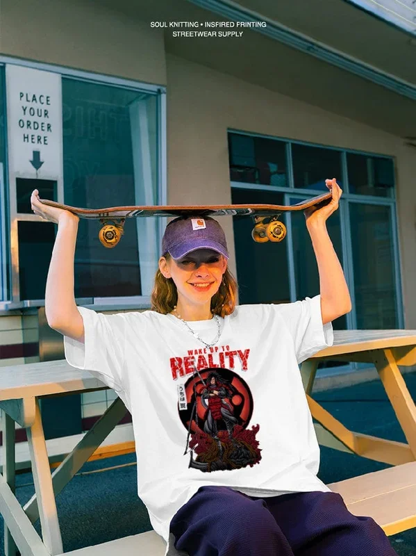 Naruto Madara Uchiha ‘استيقظ إلى الواقع “T-Shirt | ملابس أنيمي مميزة