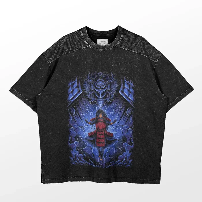 Naruto Madara Uchiha Lightning T-Shirt | Premium Anime-Bekleidung