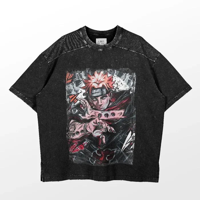 Naruto Pain Action Pose Pose T-Shirt | เสื้ออนิเมะคุณภาพสูง