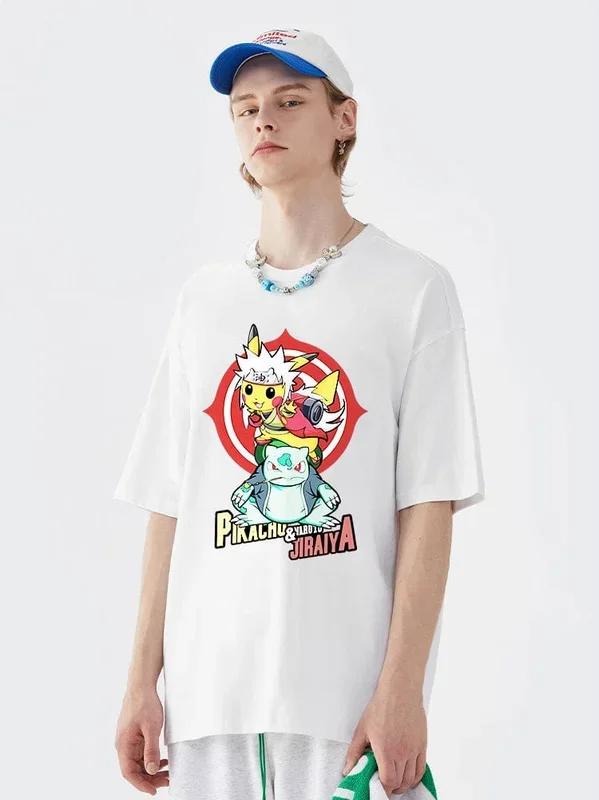 Naruto Shippuden Pikachu Jiraiya跨界圖形T卹 – 動漫混搭服裝
