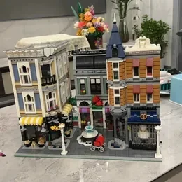 Nuovi blocchi di costruzione della piazza della città medievale compatibili con blocchi di costruzione giocattoli creativi per bambini compleanno R251009