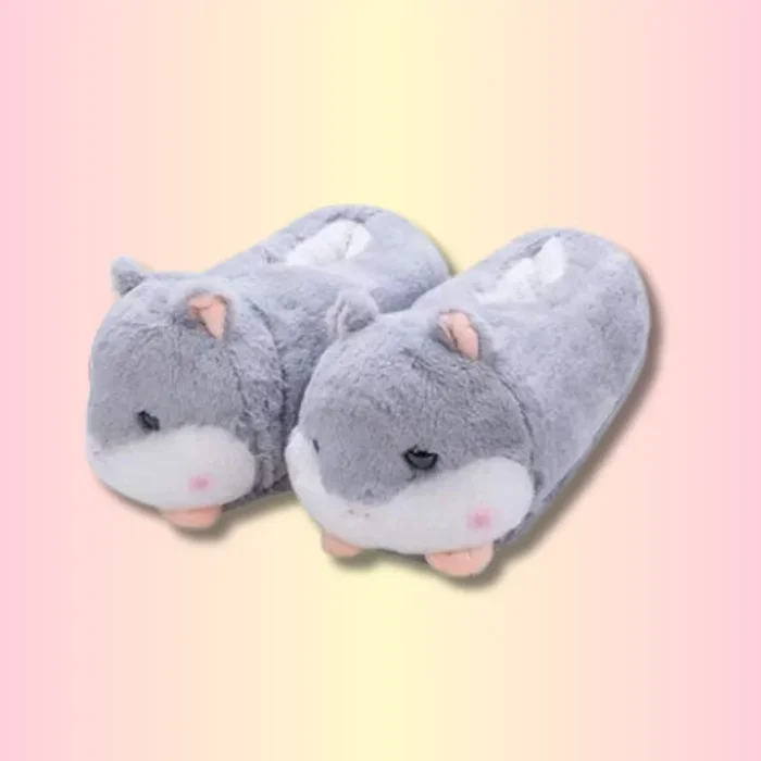 Pantoufle chausson hamster peluche