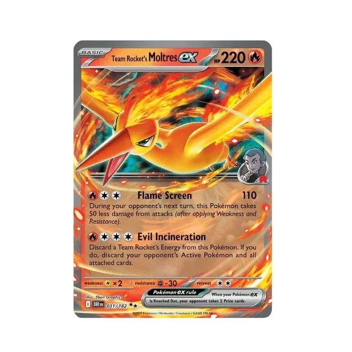 POKEMON Team Rocket’s Moltres ex (031/182) [Scarlet & Violet: Destined Rivals]