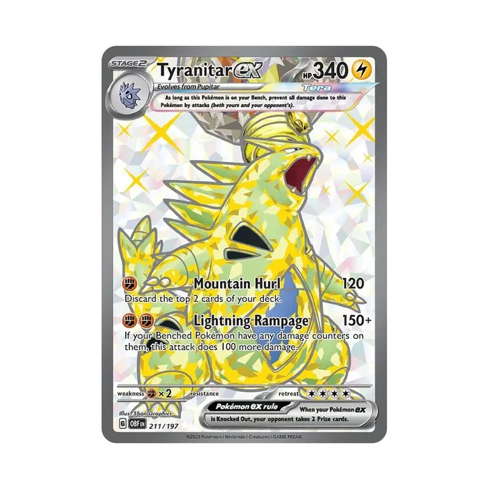 POKEMON Tyranitar ex – 211/197 – SV03: Obsidian Flames (OBF)