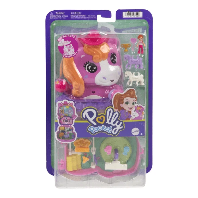 Polly Pocket Pony Rodeo Compact Playset with Micro Doll and Accessories