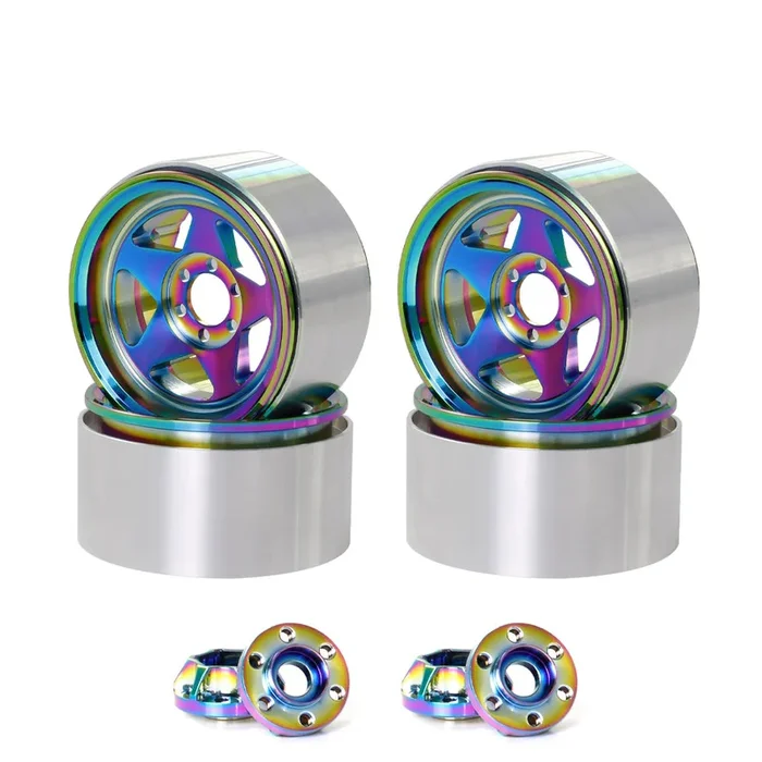 Powerhobby 2.2″ Aluminum 5 Spoke Wheels (4) 1/10 Rock Cralwer