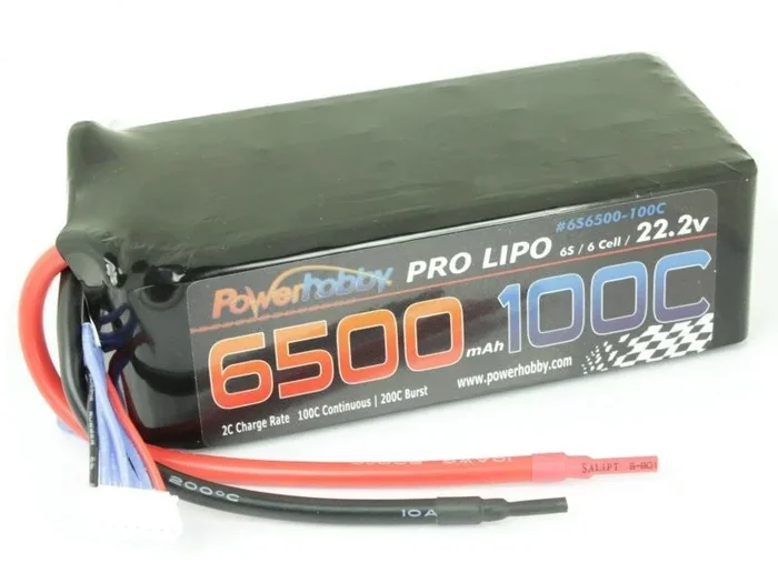 Powerhobby 6500mAh 22.2V 6S 100C LiPo Battery (no connector)