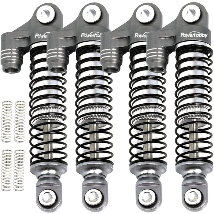Powerhobby Aluminum 51mm Long Travel Shocks Grey FOR Traxxas TRX-4M