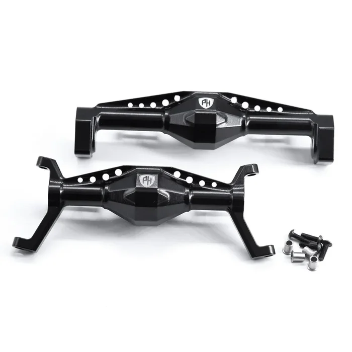 Powerhobby Aluminum Front & Rear Axles Axial 1/18 Capra UTB18 Black