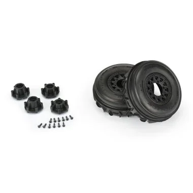 Pro-Line 10212-10 1/10 Dumont Front Tires 2.2″/3.0″ SC w/12mm Black Raid Wheels (2)