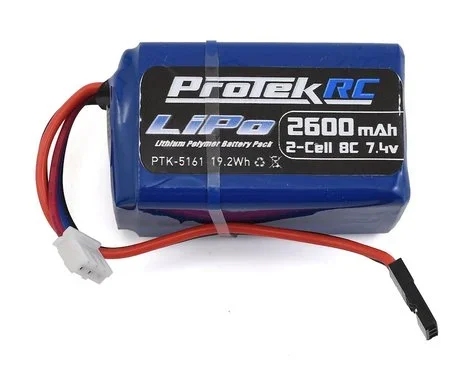 Protek PTK-5161 RC LiPo HUMP RECEIVER BATTERY PACK 7.4V 2600MAH w/ BALANCER PLUG RX Connector