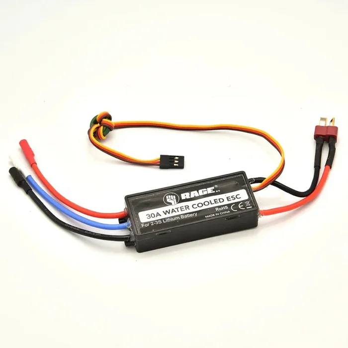 Rage RC B1234B 30A Brushless ESC (Water-Cooled) for Black Marlin Brushless