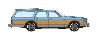 Rapido 800005 HO Scale 1980’s Chevrolet Caprice Station Wagon: Baby Blue Woodie