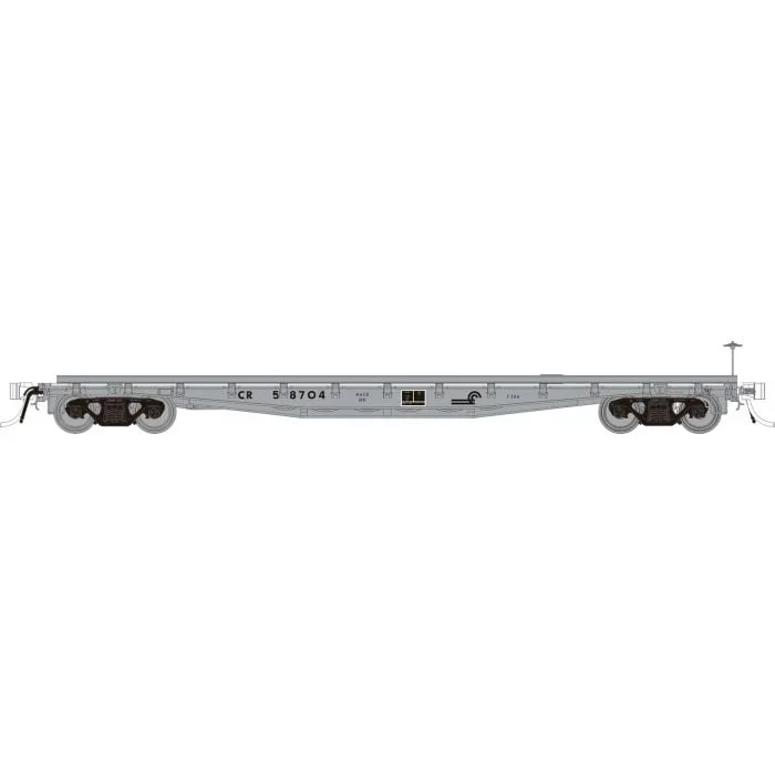 Rapido Trains 138103 HO Scale F30A 50′ Flatcar with Deck Rails Conrail CR MOW 6 Pack