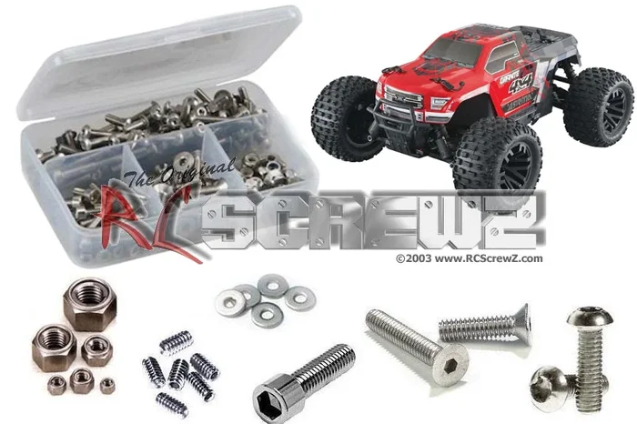 RC Screwz ARA016 Stainless Steel Screw Set for Arrma Granite 4×4